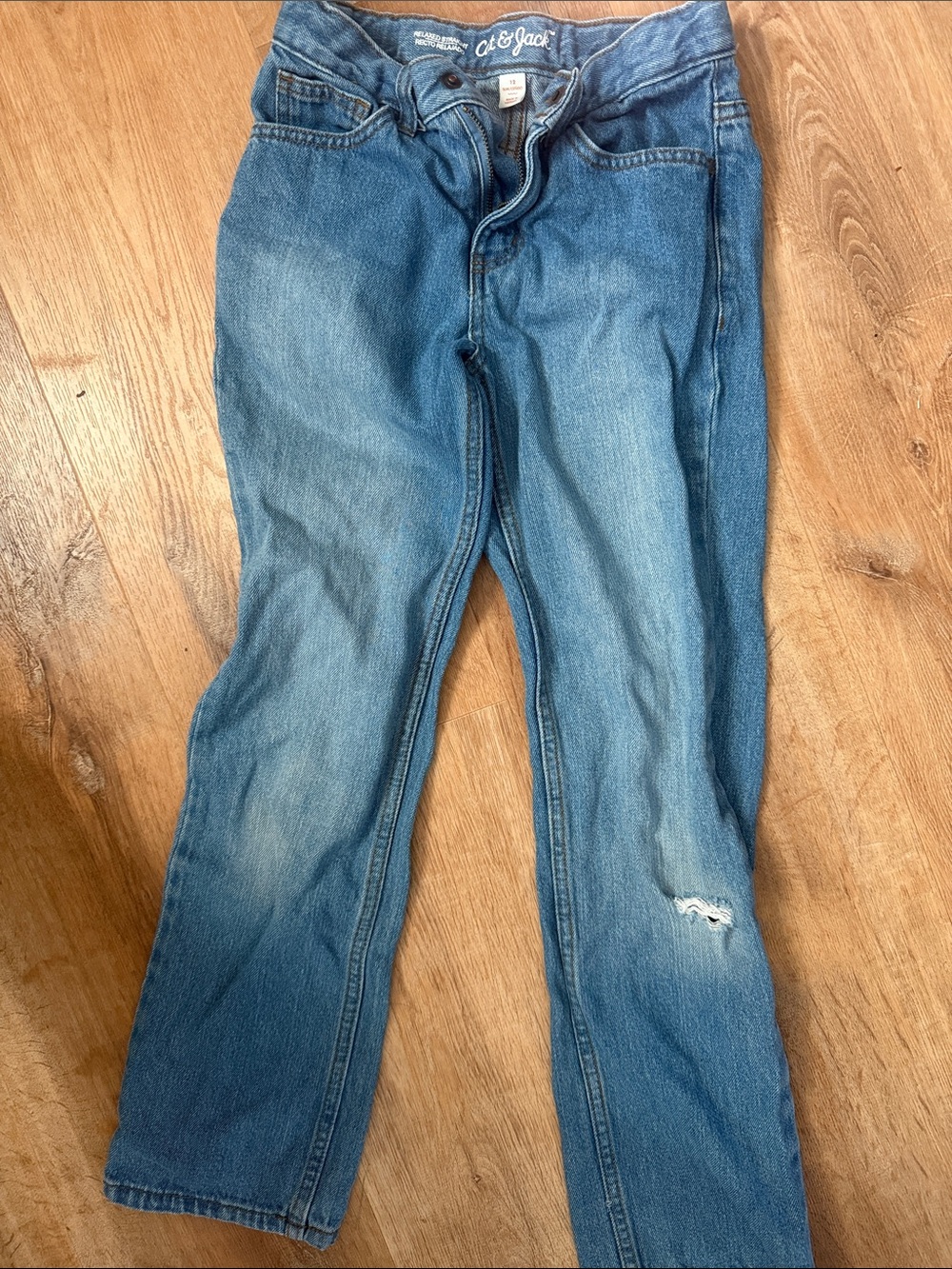 Cat & Jack Boy's Medium Blue Relaxed Straight Jeans